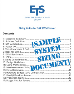 Sample Sizing Document for SAP EWM Server